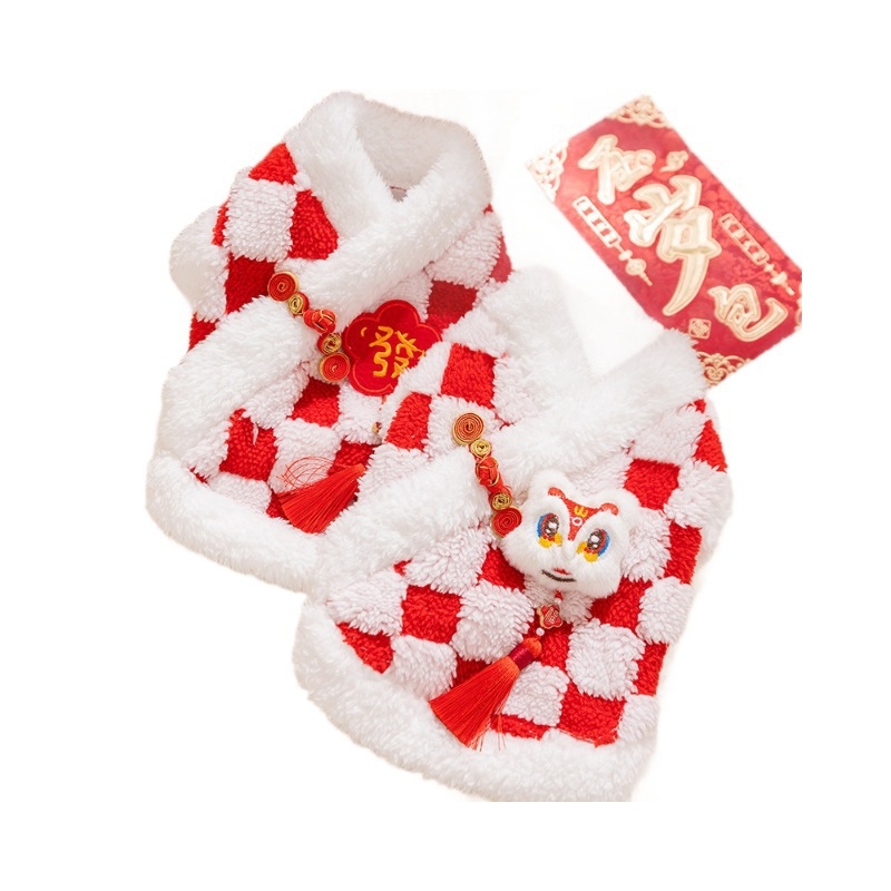 Odjeća za kućne ljubimce s dvije noge za Bichon Frize – zimska flis jakna, dizajn tigrove glave s resicama, Hippie Dog