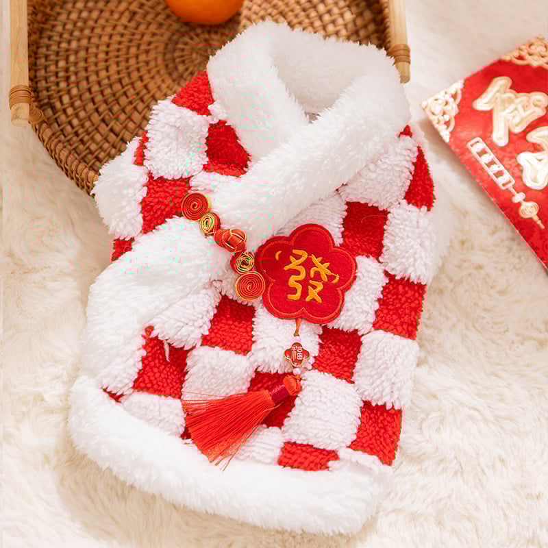 Odjeća za kućne ljubimce s dvije noge za Bichon Frize – zimska flis jakna, dizajn tigrove glave s resicama, Hippie Dog