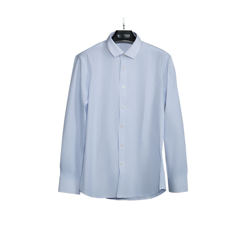 Egyedi Slim-fit ing férfiak és nők számára, pamutkeverék, lélegző, vasalásmentes, hosszú ujjú, reveres gallér, OEM