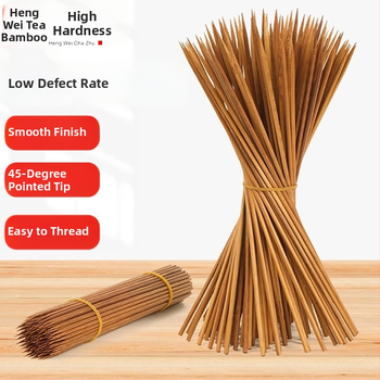 Karbonizované bambusové špízy na grilovanie, hrubšie prevedenie, na mäso a ovocie