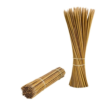 Bețe de frigărui din bambus carbonizate, îngroșate, pentru grătar și fructe