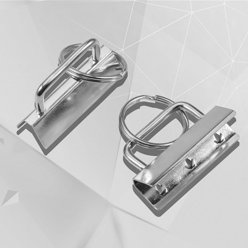 Μεταλλικός κλιπ ουράς με δαχτυλίδι κλειδιού — Σετ εξαρτημάτων για τσάντες, ιμάντες και λουριά (Μάρκα: Clean and Safe)