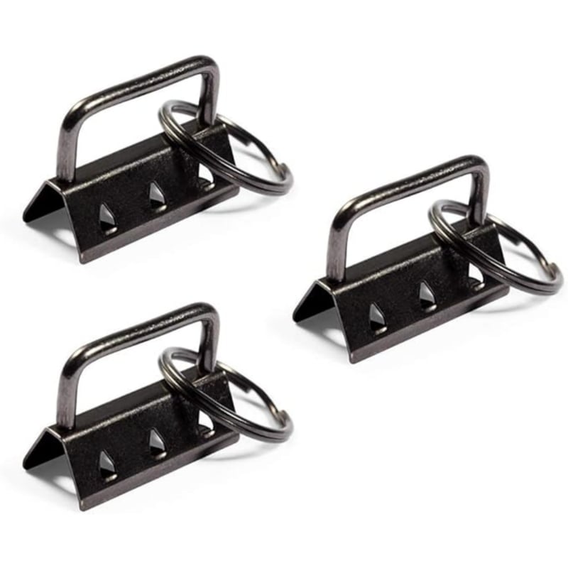 Μεταλλικός κλιπ ουράς με δαχτυλίδι κλειδιού — Σετ εξαρτημάτων για τσάντες, ιμάντες και λουριά (Μάρκα: Clean and Safe)