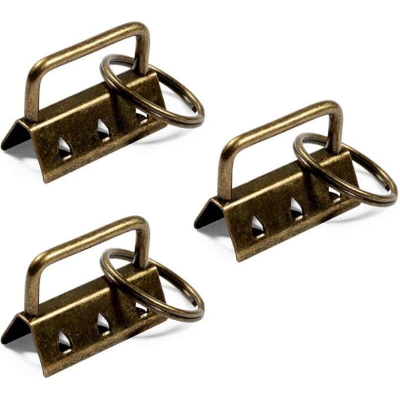 Μεταλλικός κλιπ ουράς με δαχτυλίδι κλειδιού — Σετ εξαρτημάτων για τσάντες, ιμάντες και λουριά (Μάρκα: Clean and Safe)