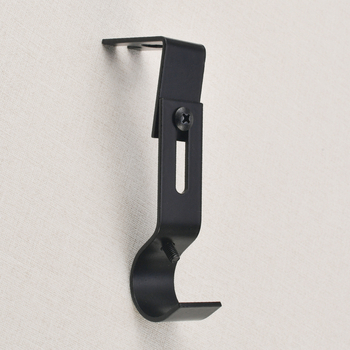 Držač zavjese za šipku, podesivi metalni držač (Roman rod holder-black), univerzalni zavjese šipke, kućni popravak