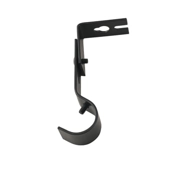 Držač zavjese za šipku, podesivi metalni držač (Roman rod holder-black), univerzalni zavjese šipke, kućni popravak