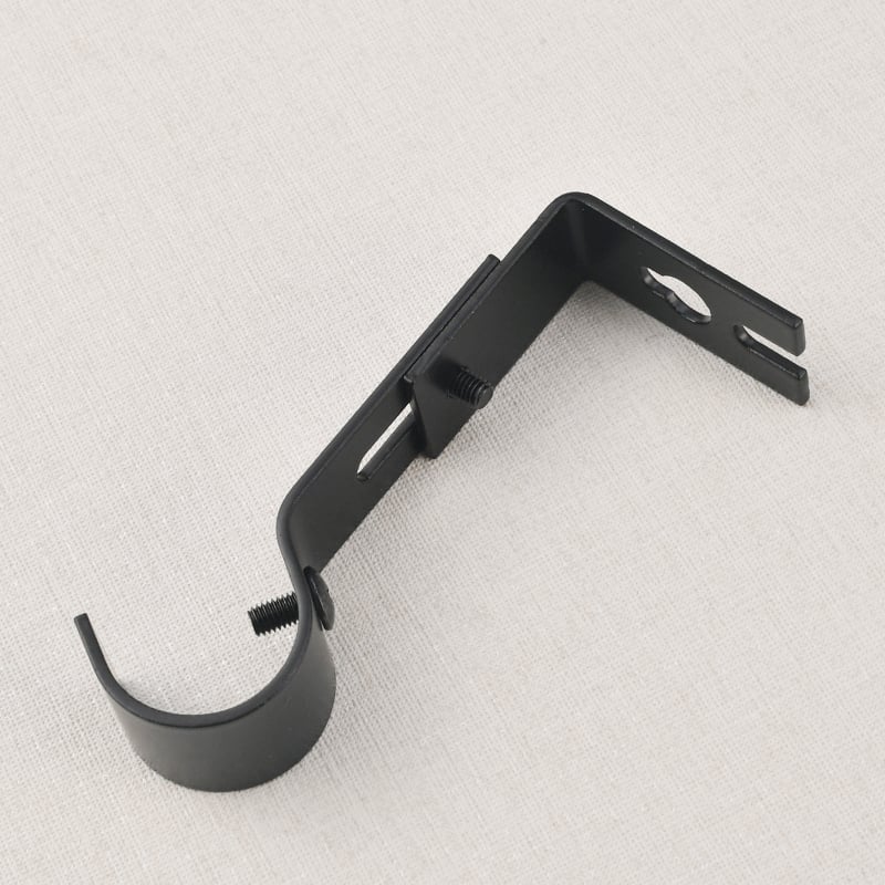 Držač zavjese za šipku, podesivi metalni držač (Roman rod holder-black), univerzalni zavjese šipke, kućni popravak