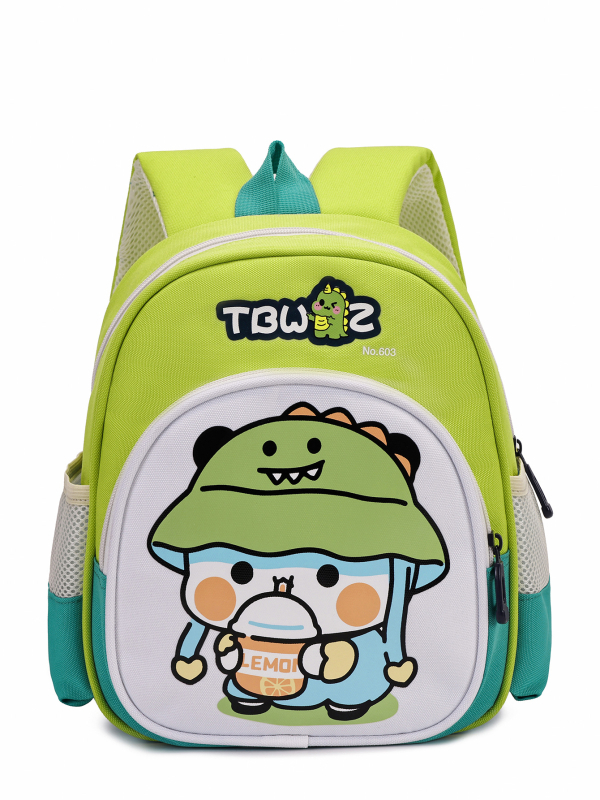 Školska torba za djecu, unisex, za 1.–2. razred, Oxford materijal, prozračna, motiv životinja u cartoon stilu