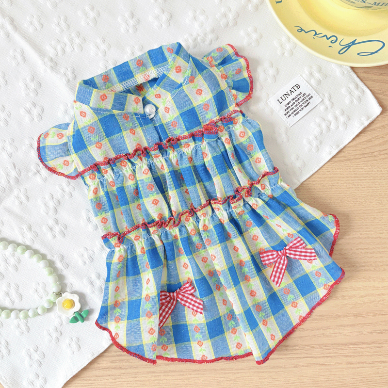 Pamučna haljina za kućne ljubimce, princes stil, unisex, za pse i mačke