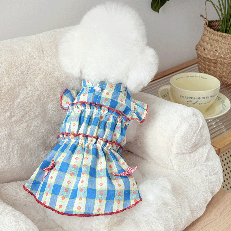 Pamučna haljina za kućne ljubimce, princes stil, unisex, za pse i mačke
