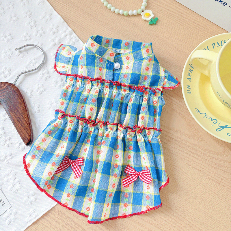 Pamučna haljina za kućne ljubimce, princes stil, unisex, za pse i mačke