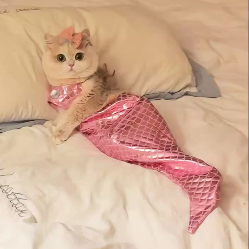 Kostim za transformaciju mačke s repom sirene - poliester, stil princeze, unisex
