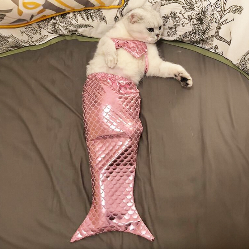 Kostim za transformaciju mačke s repom sirene - poliester, stil princeze, unisex