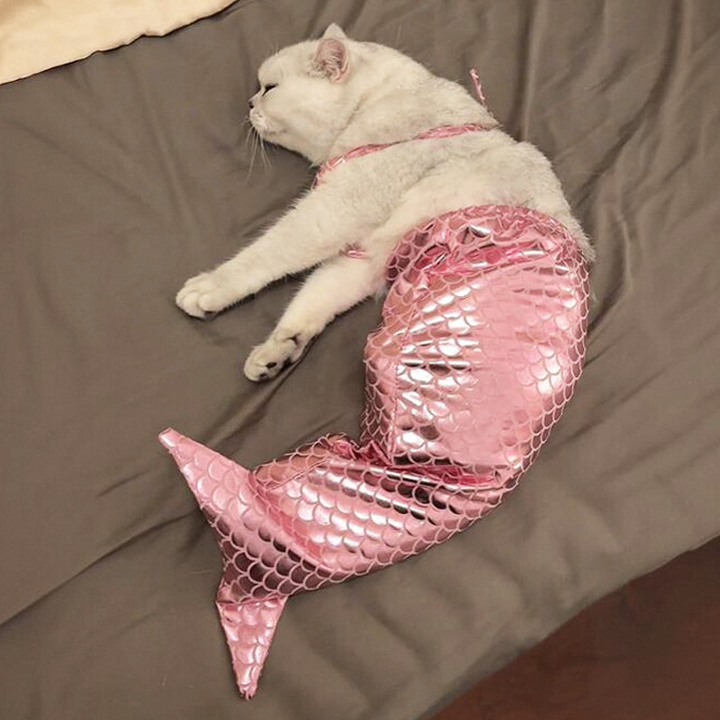 Kostim za transformaciju mačke s repom sirene - poliester, stil princeze, unisex