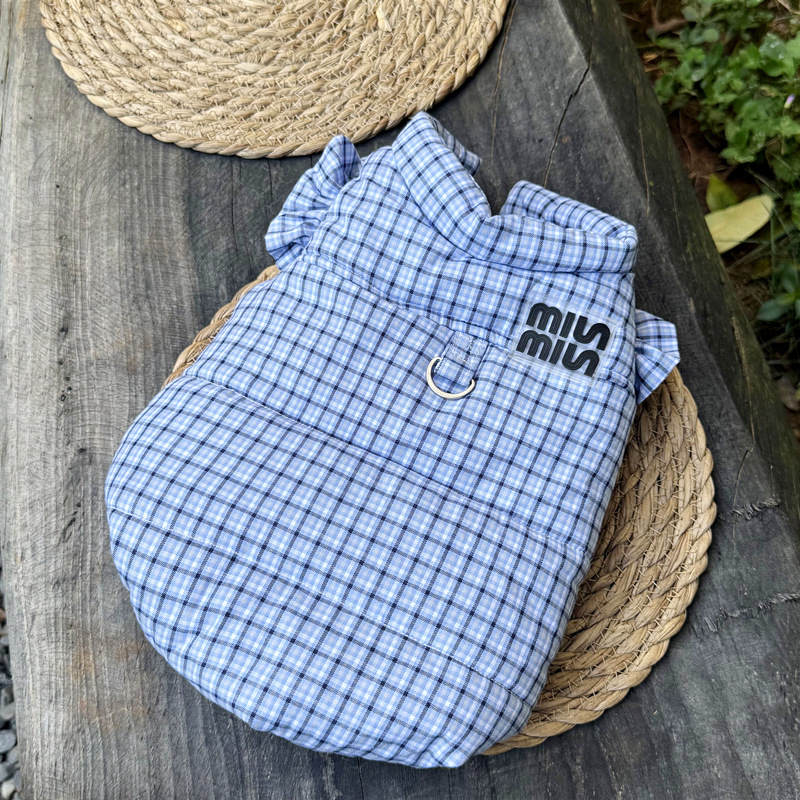 Zimska pamučna veste za male pse — Teddy, Bišon, Pomeranski, Yorkširski terijer i Pudla; casual stil; kompatibilno s uzicom