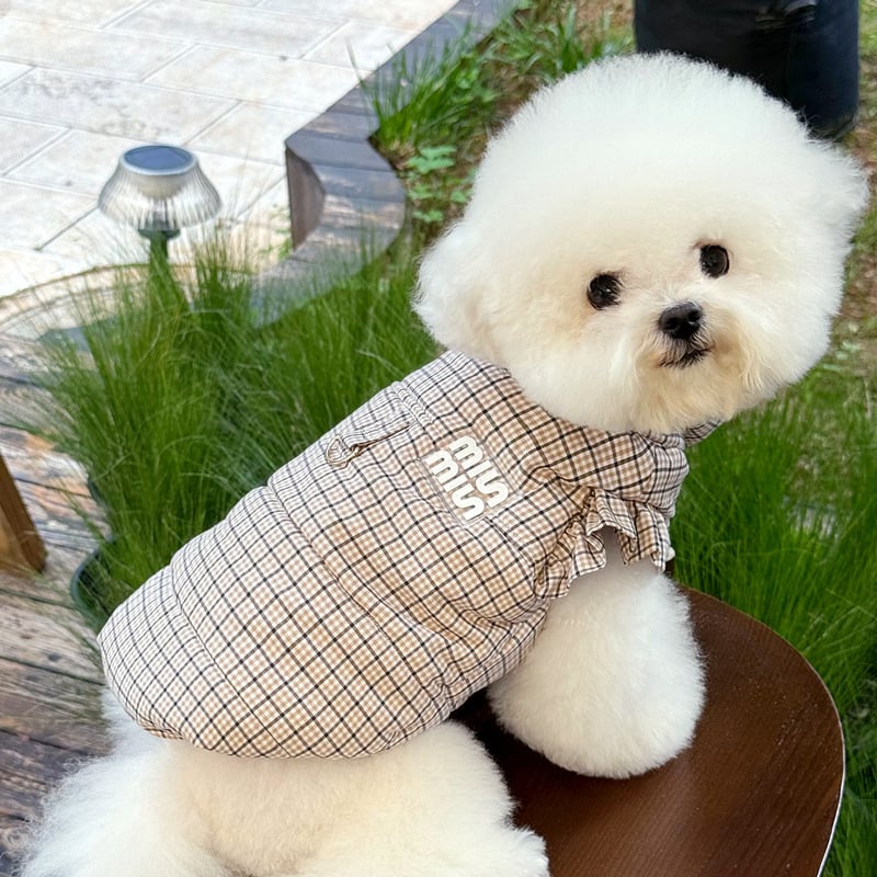 Zimska pamučna veste za male pse — Teddy, Bišon, Pomeranski, Yorkširski terijer i Pudla; casual stil; kompatibilno s uzicom