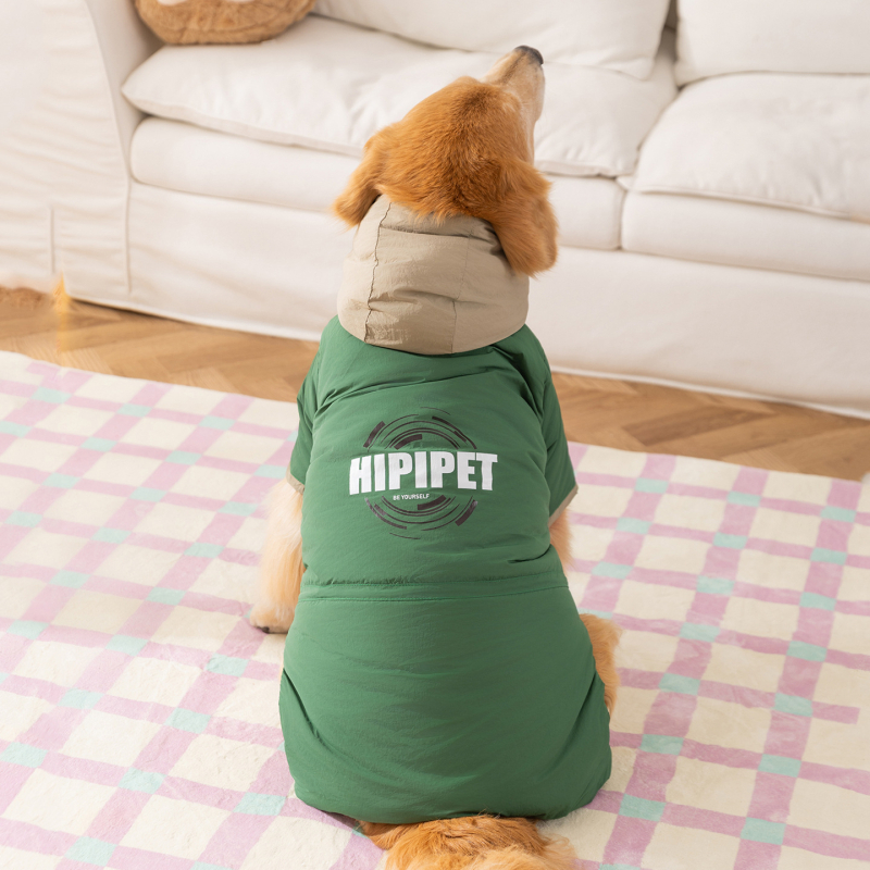 Kaput za pse s kapuljom od šivenog materijala, odjeća za kućne ljubimce, univerzalni stil, marka Hippie dog