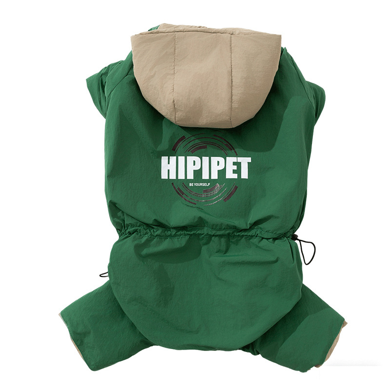 Kaput za pse s kapuljom od šivenog materijala, odjeća za kućne ljubimce, univerzalni stil, marka Hippie dog