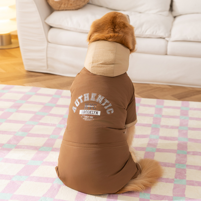 Kaput za pse s kapuljom od šivenog materijala, odjeća za kućne ljubimce, univerzalni stil, marka Hippie dog