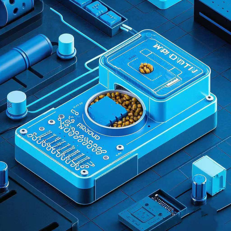 Hrănitor inteligent pentru animale de companie cu Bluetooth și comandă vocală, soluție ODM PCBA și funcționalitate a aplicației (Capacitate: 50000)