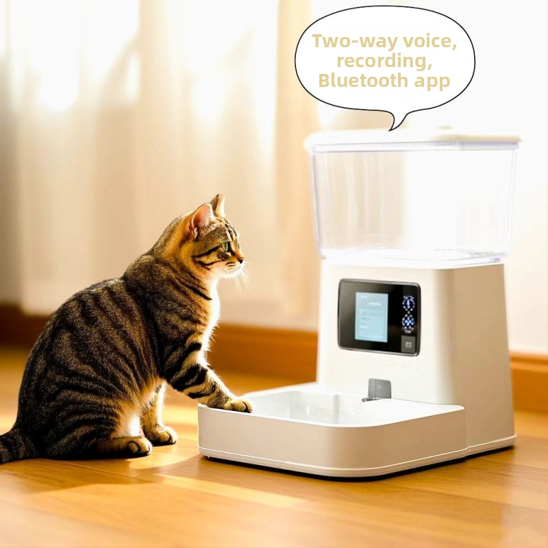 Hrănitor inteligent pentru animale de companie cu Bluetooth și comandă vocală, soluție ODM PCBA și funcționalitate a aplicației (Capacitate: 50000)