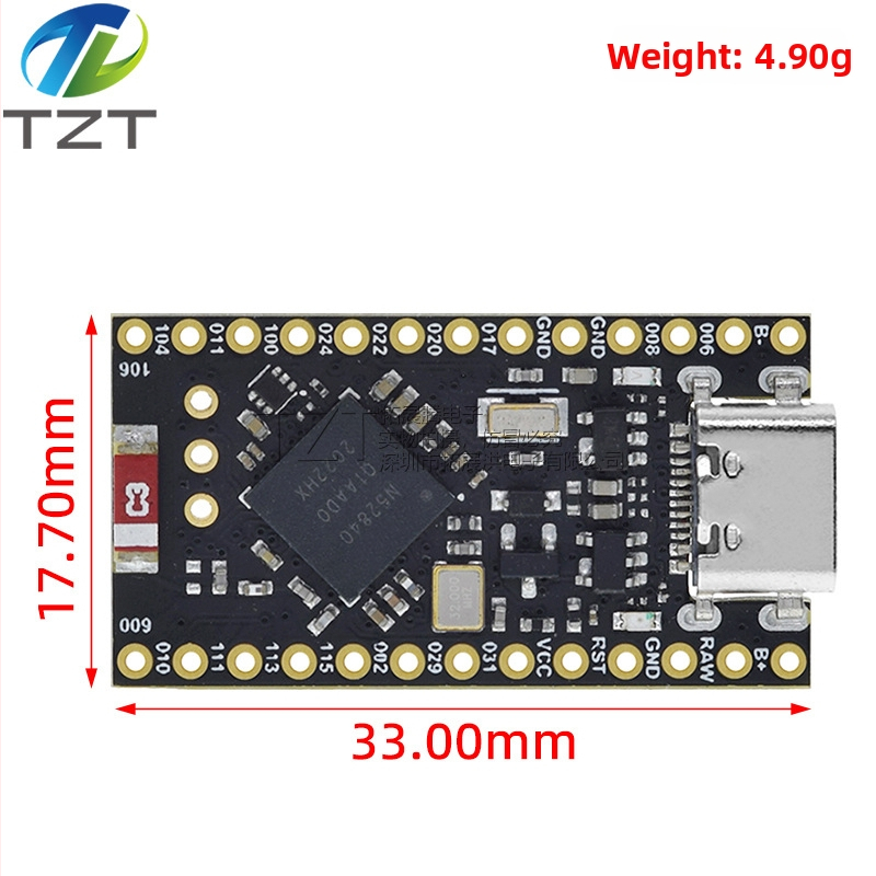 Promicro NRF52840 vývojová doska Bluetooth Mesh 2,4 GHz protokol, NRF52840 čip, bezdrôtový Bluetooth modul