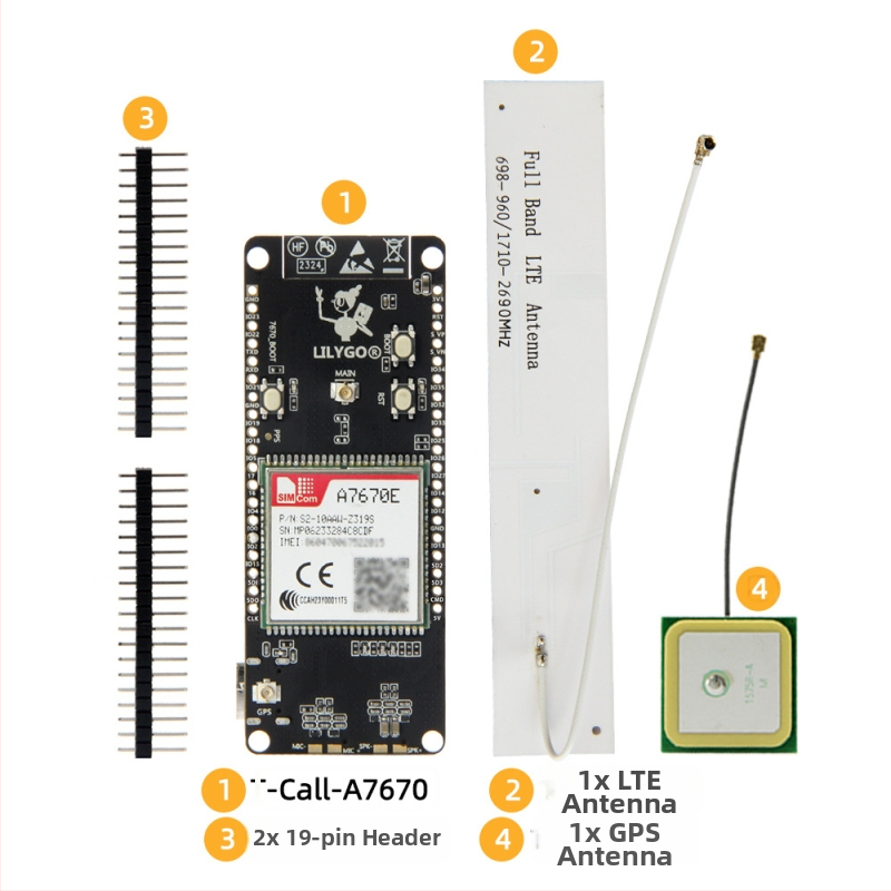 LILYGO T-Call A7670 ESP32 vývojová doska s LTE/GSM modulom A7670E, 4G/2G