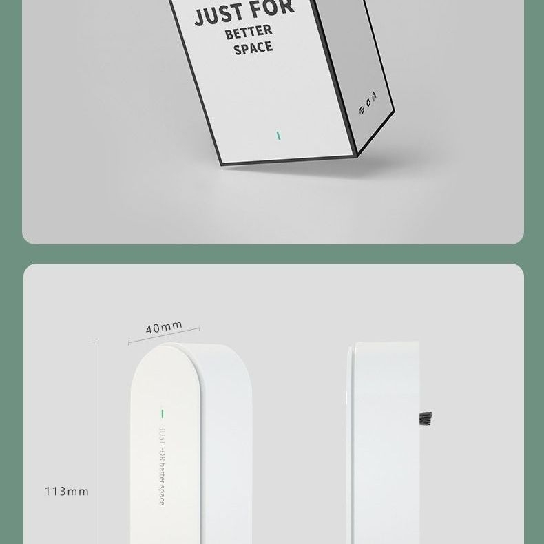 Purificator de aer și umidificator cu control tactil, montaj pe perete, alimentare la priză, 50 m³/h, acoperire până la 10 m², zgomot sub 36 dB