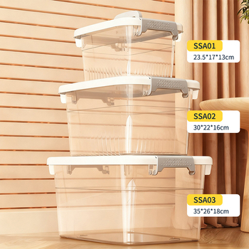 Desktop kutija za sitnice – PP materijal, zapremina 10–20 L, poklop na klik, prijenosna, višefunkcionalni organizator (A01–A03)