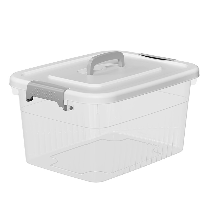 Desktop kutija za sitnice – PP materijal, zapremina 10–20 L, poklop na klik, prijenosna, višefunkcionalni organizator (A01–A03)