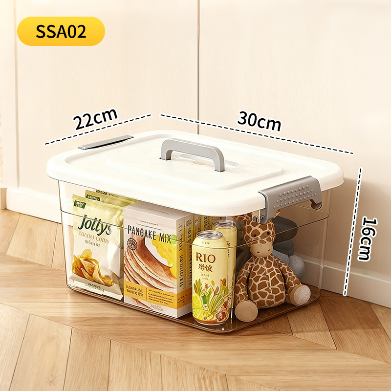 Desktop kutija za sitnice – PP materijal, zapremina 10–20 L, poklop na klik, prijenosna, višefunkcionalni organizator (A01–A03)