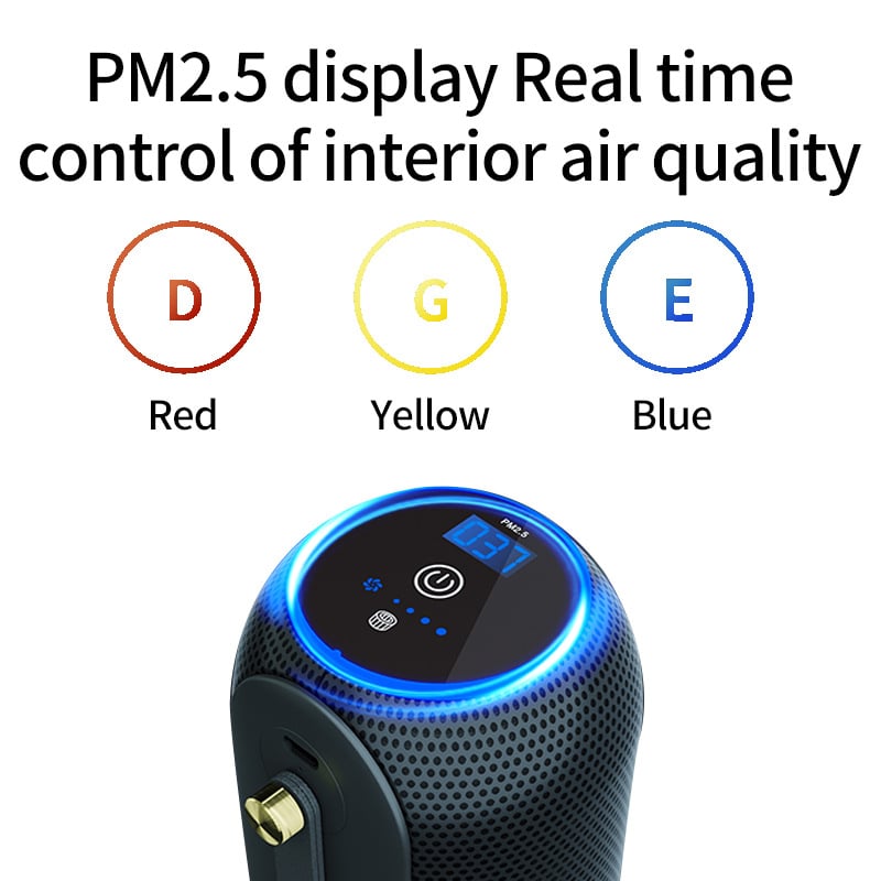 Автомобилен пречиствател за въздух KT.9128 — 5W/5V, универсален автомобил, 5 милиона отрицателни йони, активен кислород <0.001