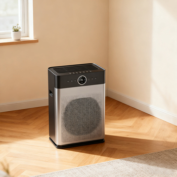 Οικιακός καθαριστής αέρα με αφαίρεση φορμαλδεΰδης, τεχνολογία αρνητικών ιόντων, 151–300 m³/h, θόρυβος 36–45 dB, κάλυψη 61 m² και άνω
