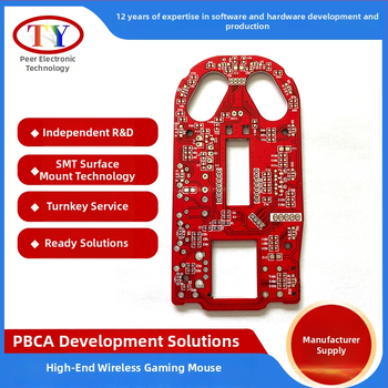 PCB pentru mouse de joc fără fir – Soluție PCBA, plăci PCB cu un singur strat și cu mai multe straturi, placă PCBA, Brand Peers, Capacitate 1000000
