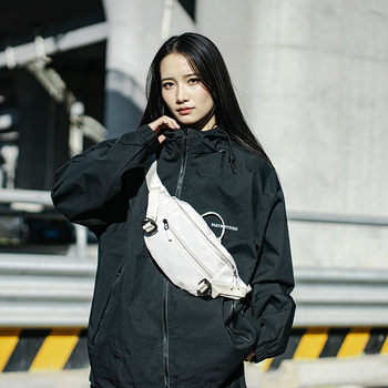 Muška prsna torba - ulični stil, najlon, podstava od poliestera, jednobojna, proljeće 2025