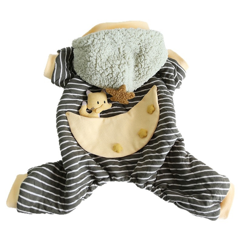 Petstyle Prešivene pižame za pse Moon Boat dizajn – za French Bulldog, English Bulldog, Pug, Corgi i Garfield Cat