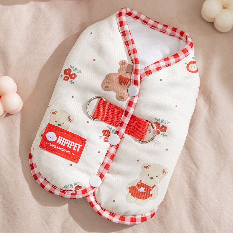 Teddy prsluk za pse male i srednje veličine te mačke, jesen-zimski stil