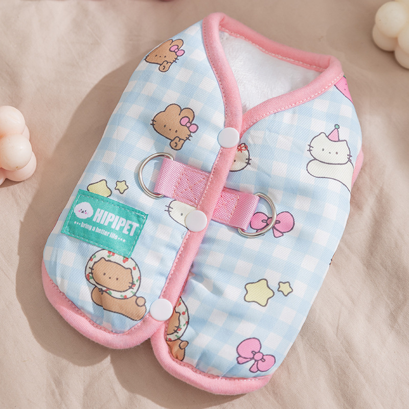 Teddy prsluk za pse male i srednje veličine te mačke, jesen-zimski stil