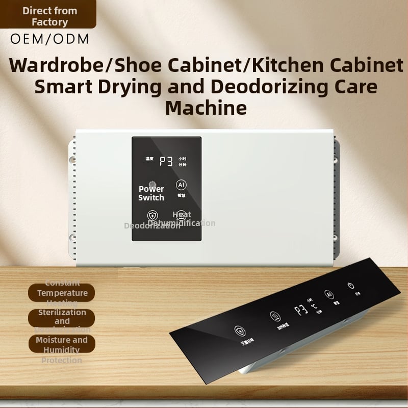 Συσκευή φροντίδας γκαρνταρόμπας και ντουλαπιού παπουτσιών με απολύμανση, αντιμετώπιση ακάρεων και οσμών; λειτουργεί με αρνητικά ιόντα, πλάσμα και όζον; χαμηλός θόρυβος κάτω από 36 dB; ροή αέρα 50 m3/h; επιτοίχια, τροφοδοσία από πρίζα.