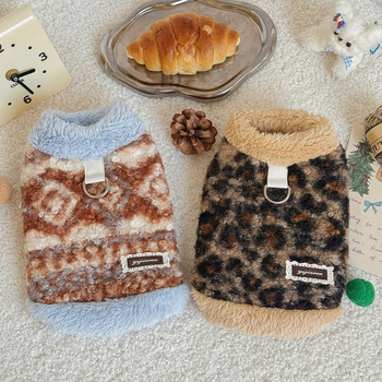 Jako za kućne ljubimce - INS stil zimska odjeća, ekstra debeli dvostruko sloj pliša, za pse i mačke, poliester, casual stil, zima/jesen, artikl 86116-Extra Thick Fur Collar