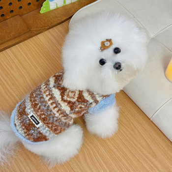 Jako za kućne ljubimce - INS stil zimska odjeća, ekstra debeli dvostruko sloj pliša, za pse i mačke, poliester, casual stil, zima/jesen, artikl 86116-Extra Thick Fur Collar