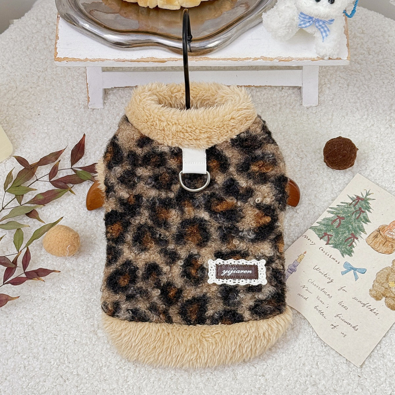 Jako za kućne ljubimce - INS stil zimska odjeća, ekstra debeli dvostruko sloj pliša, za pse i mačke, poliester, casual stil, zima/jesen, artikl 86116-Extra Thick Fur Collar