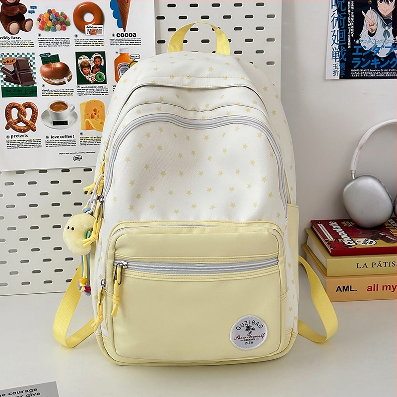 Školska torba za osnovnu školu za djevojčice, s točkicama, korejski stil, slatko i nježno