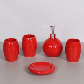 Europski keramički set za kupaonicu - dvodijelni set za higijenske potrepštine