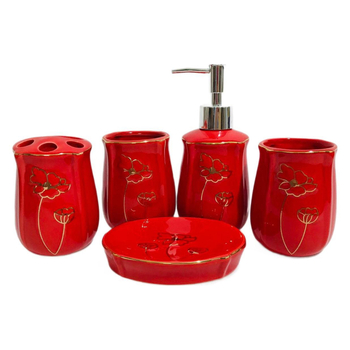 Europski keramički set za kupaonicu - dvodijelni set za higijenske potrepštine