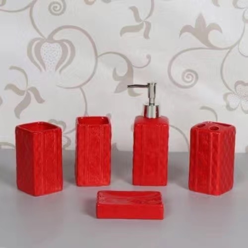 Europski keramički set za kupaonicu - dvodijelni set za higijenske potrepštine