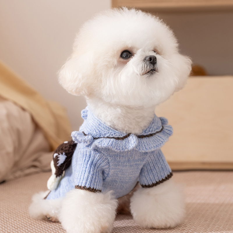 Hippie dog zimski džemper za kućne ljubimce s uzorkom Bear-Star Teddy