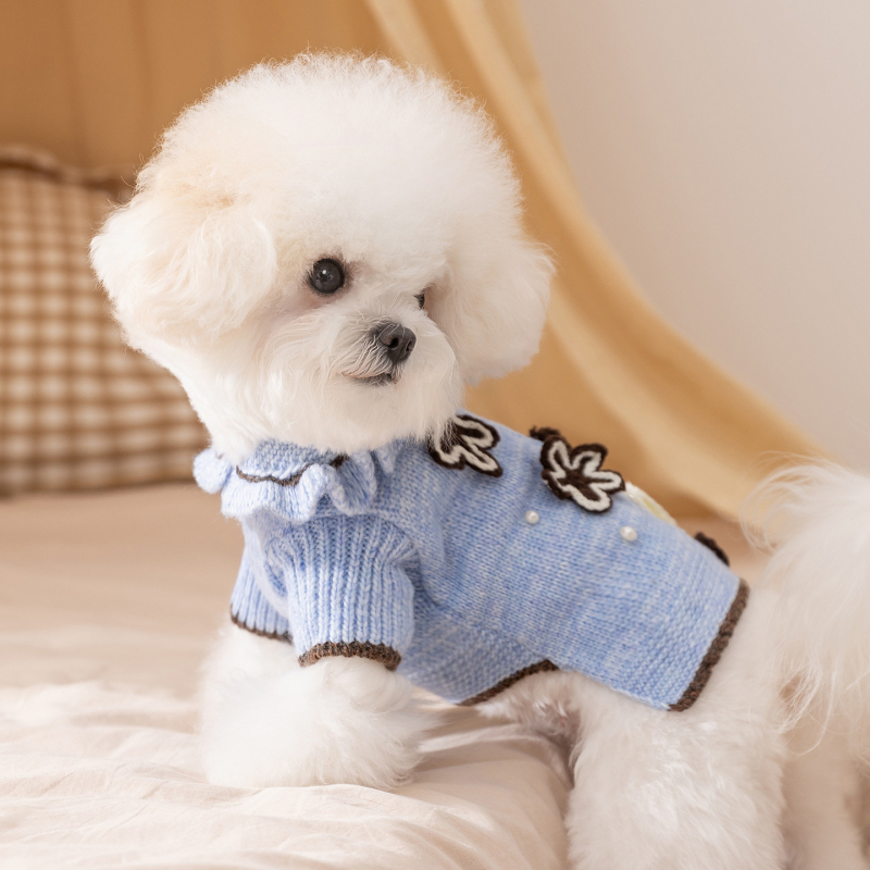 Hippie dog zimski džemper za kućne ljubimce s uzorkom Bear-Star Teddy