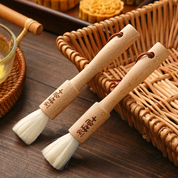 Vunena četka za BBQ s drvenom drškom, za premaz jajima i pečenje Mooncake – japanski stil