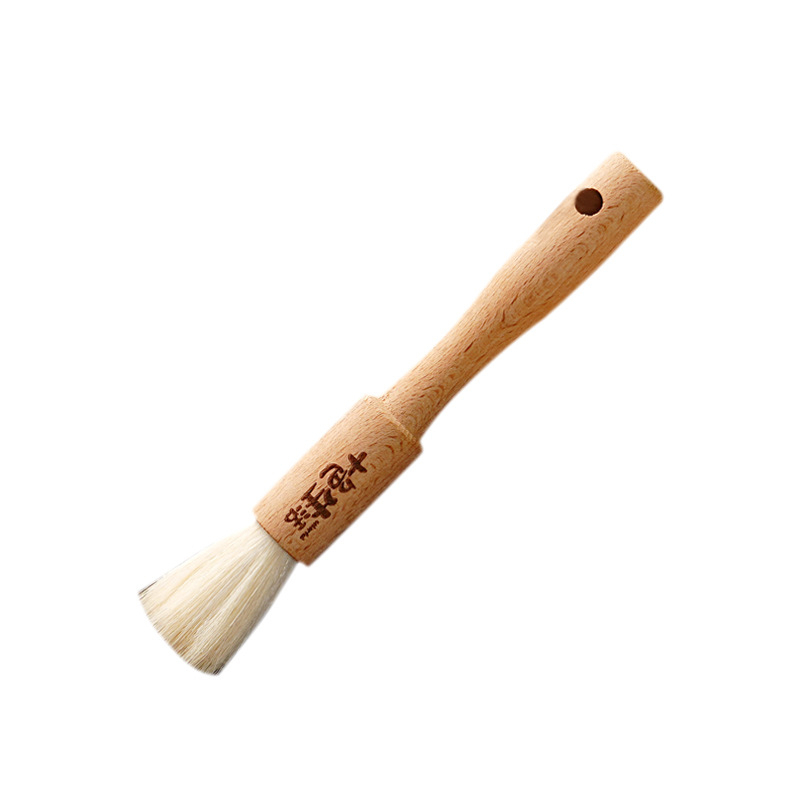 Vunena četka za BBQ s drvenom drškom, za premaz jajima i pečenje Mooncake – japanski stil